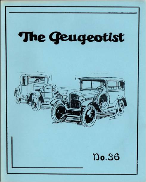 The Pugeotist issue 36 cover