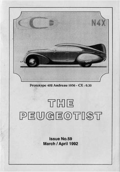 The Pugeotist issue 59 cover